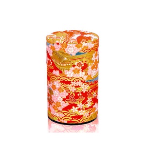 Japanese Tea Canister - Temple - Red 150g