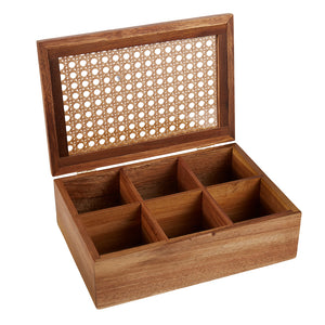 Acacia Rattan Tea Box