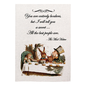 Tea Towel - Alice in Wonderland - Entirely Bonkers