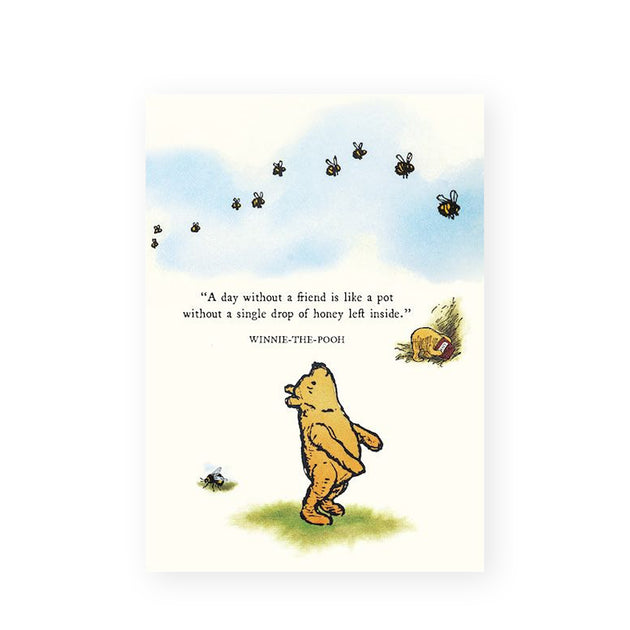 Greeting Card - Winnie the Pooh - Without A friend - Red Sparrow