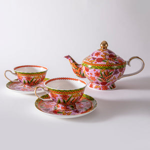 Ashdene - Butterfly Heliconia - Teapot & 2 Teacup Set 900ml