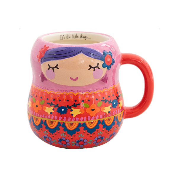 Natural Life - Folk Mug - Nesting Dolls - It's The Little Things 