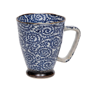 Japanese - Blue Spiral Large Mug