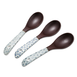 Japanese - Sometsuke Ceramic Long Spoons