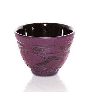 Cast Iron Cup - Flying Crane Purple - Red Sparrow Tea Company