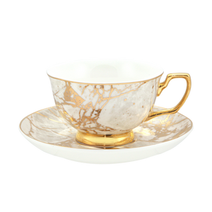 Cristina Re - Teacup & Saucer - White Celestite - Red Sparrow Tea Company