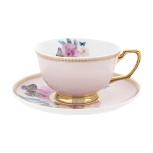 Cristina Re - Teacup & Saucer - Butterfly Garden - Red Sparrow Tea Company
