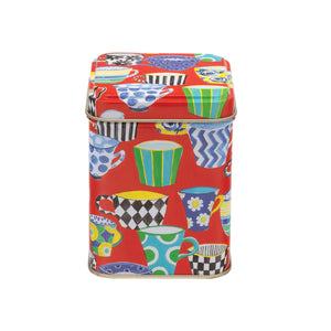 Red Tea Cup 100g Square Tin