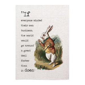 Tea towel - Alice in Wonderland - White Rabbit Business