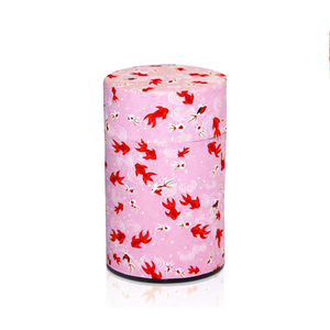 Japanese Tea Canister - Goldfish Pink - 150g