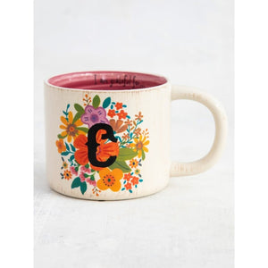 Natural Life - Initial Flower Mug - C