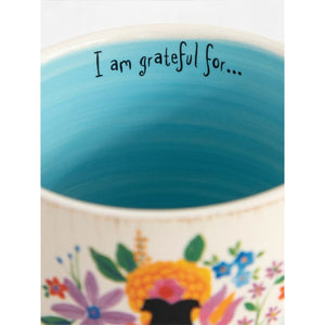 Natural Life - Initial Flower Mug - A