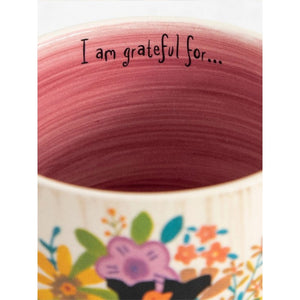 Natural Life - Initial Flower Mug - J