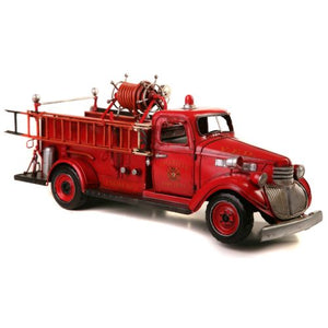 Auto Petit - Chevy Fire Truck Metal Collectable - Red
