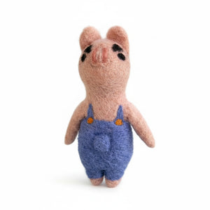 Himalayan Felt - Finger Puppet - 3 Little Pigs - Blue