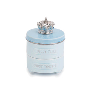 Babys First Tooth & Curl Keepsake Box - Blue