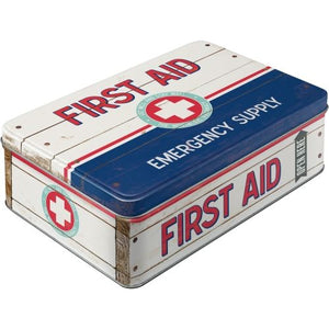 Nostalgic Art - Flat Storage Tin - First Aid II