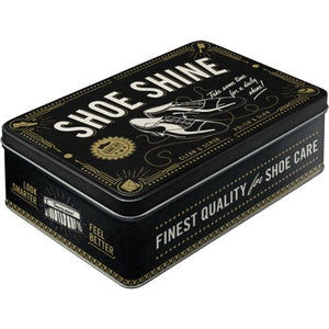 Nostalgic Art - Flat Storage Tin - Shoe Shine