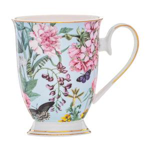 Ashdene - Romantic Garden - Aqua Footed Mug