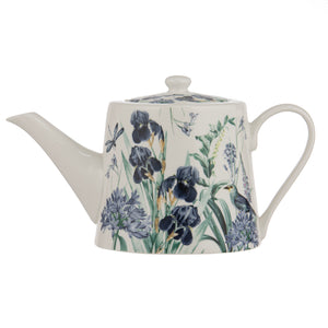 Ashdene - Iris Garden White Teapot & 2 Teacup Set