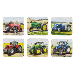 Ashdene - Tractors Then & Now - Coasters Assorted 6pk