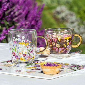 Ashdene - Pressed Flowers - Glass Teapot 1.2L