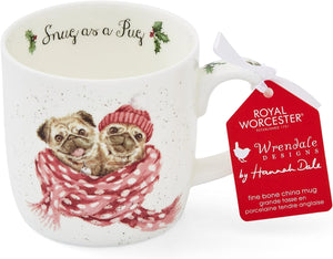 Royal Worcester - Wrendale - Christmas Snug as a Pug