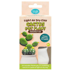 Light Air Dry Clay Pot Plant Project Kit - Cactus