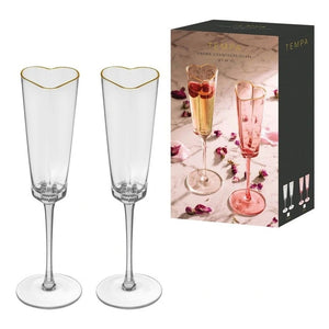 Amour - Champagne Glass - Clear 2pk