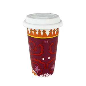 Anna Chandler - Keep Cup - Mauve & Orange Pattern
