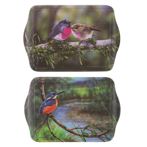 Ashdene - Australian Small Birds - Azure Kingfisher & Pink Robin Scatter Tray