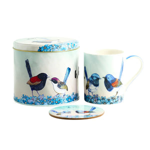 Banksia Red - Australian Birds - Mug & Coaster Collectable Tins