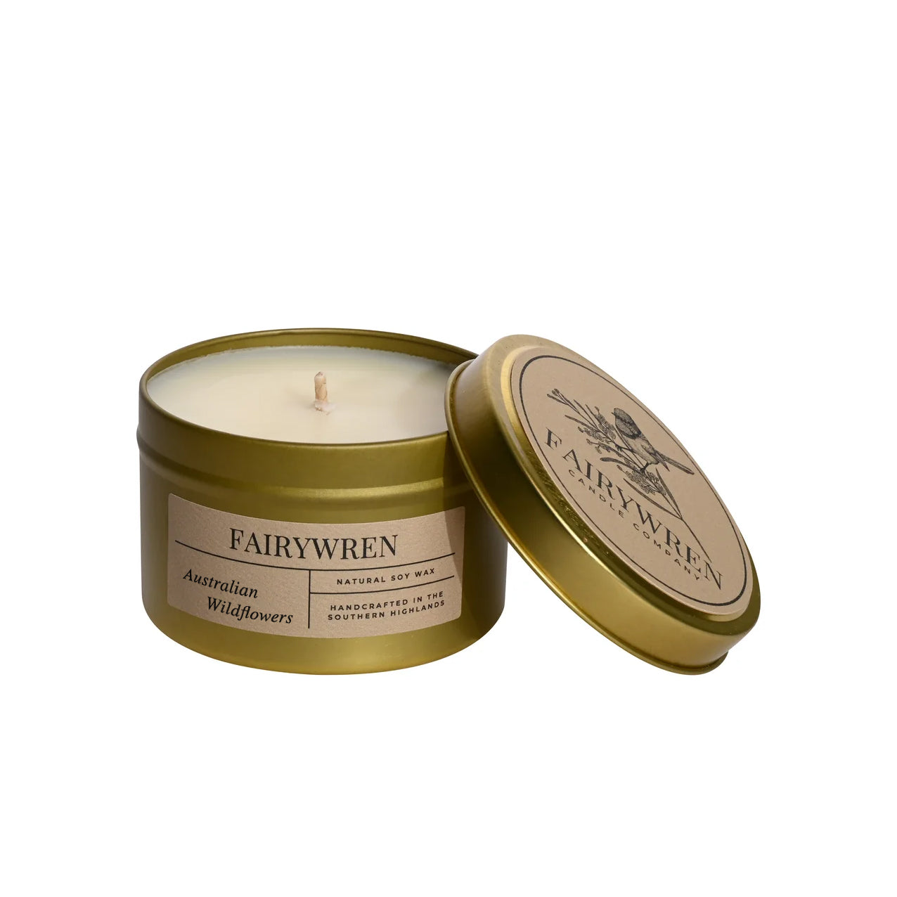 Fairywren Candle - Australian Wild Flowers - Travel Tin