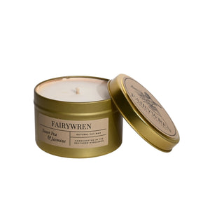 Fairywren Candle - Sweet Pea & Jasmine - Travel Tin