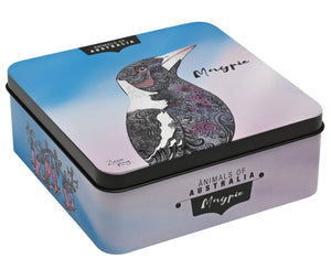 Animals Of Australia Tin - Magpie With Shortbread