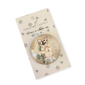 Caroline Hazell - Crystal Fridge Magnet - Retriever