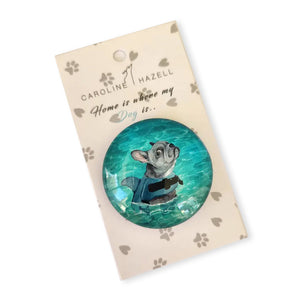 Caroline Hazell - Crystal Fridge Magnet - French Bulldog