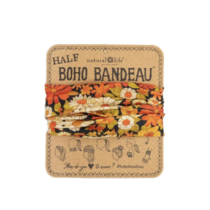 Natural Life - Half Boho Bandeau - Ditsy Garden Black