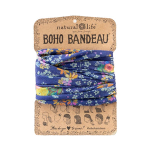 Natural Life - Boho Bandeau - Navy Tropical Bandana