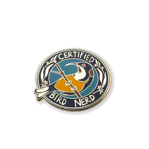 Bridget Farmer - Enamel Pin - Certified Bird Nerd