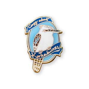 Bridget Farmer - Enamel Pin - Crazy About Kookaburras - Red Sparrow Tea Company