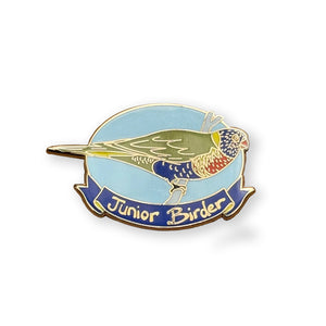 Bridget Farmer - Enamel Pin - Junior Birder - Red Sparrow Tea Company