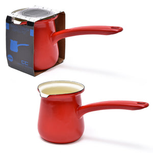 Turkish Coffee Pot - Enamel 450ml Red