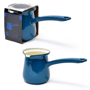 Turkish Coffee Pot - Enamel 450ml Teal