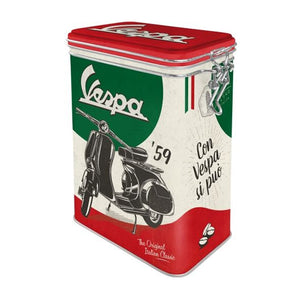 Nostalgic Art - Clip Top Storage Tin - Vespa The Italian Classic