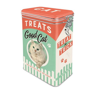 Nostalgic Art - Clip Top Storage Tin - Cat Treats
