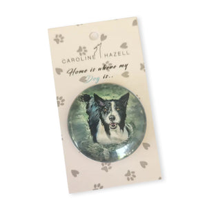 Caroline Hazell - Crystal Fridge Magnet - Border Collie
