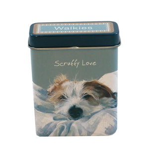 Treat Tin - Jack Russell - Scruffy Love 'Walkies' - Red Sparrow Tea Company