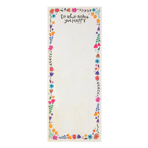 Natural Life - Magnetic List Pad -  Happy