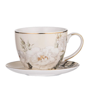 Ashdene - Elegant Rose Cream Cup & Saucer